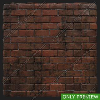 PBR wall brick dirty preview 0002
